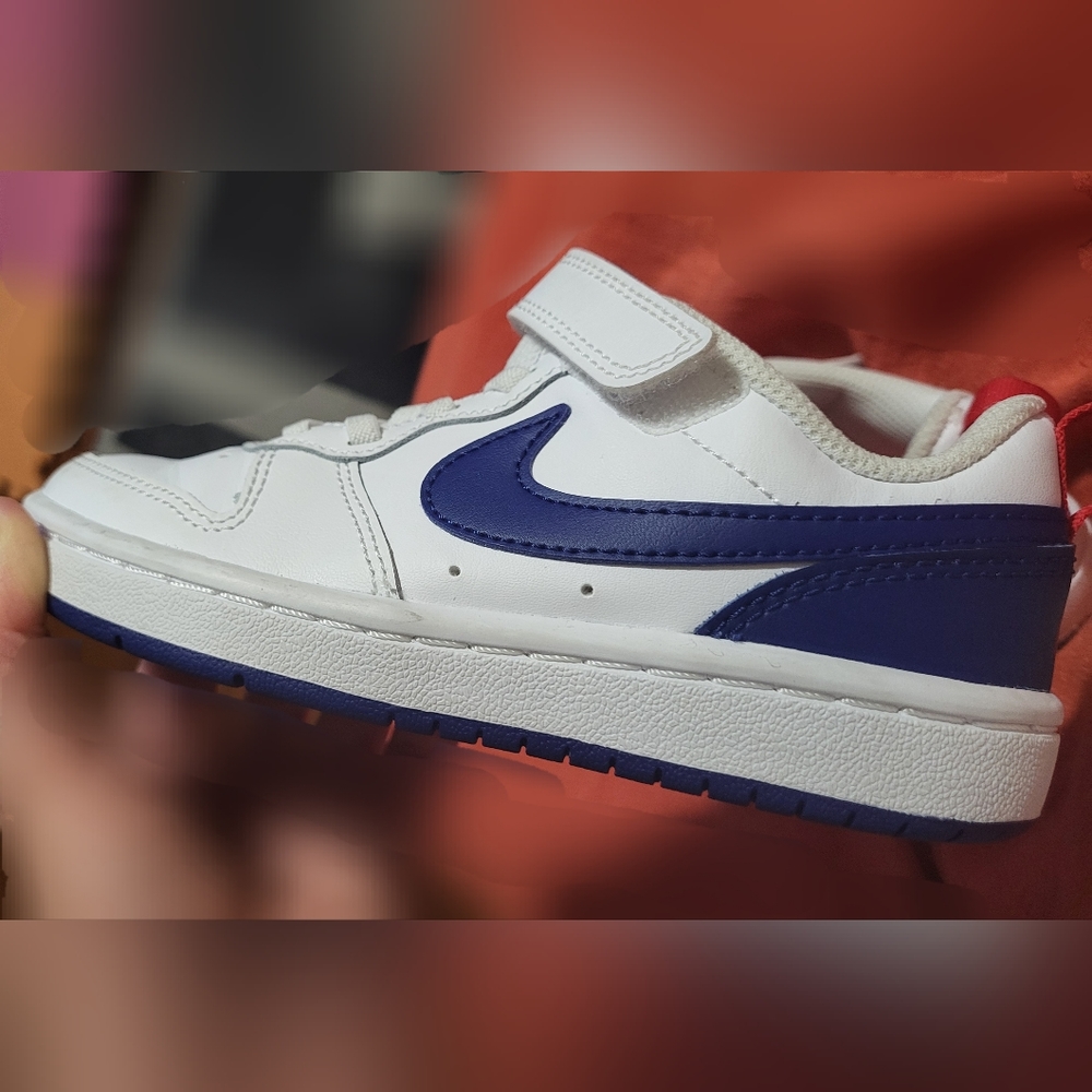 Nike Court Borough Low 2 White Shoes Sneakers Youth Boys Size 12C